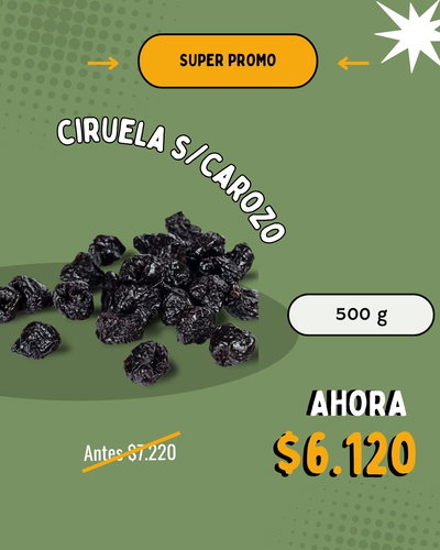 [PROMO] Ciruelas s/carozo x 500g