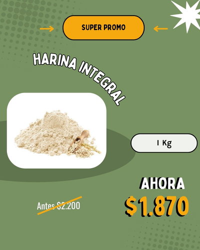 [PROMO] Harina integral x 1 Kg