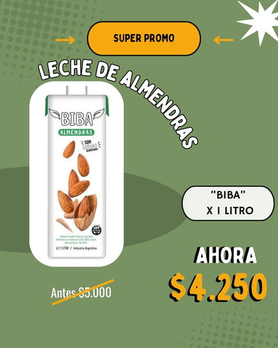 [PROMO] Leche de almendras "Biba" 1L
