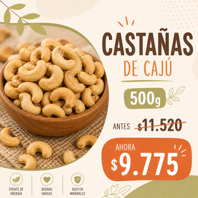 (PROMO) Castañas de Cajú x 500g