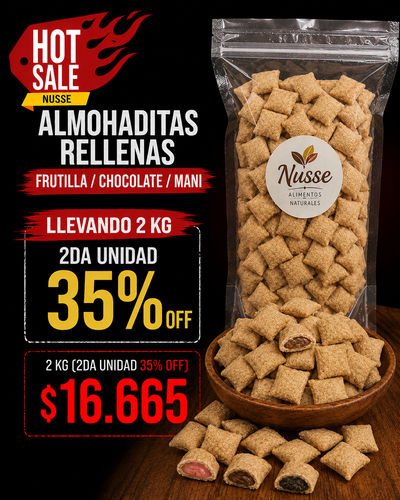 Almohaditas rellenas x 2kg HOT SALE