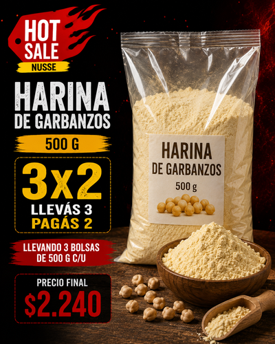 Harina de garbanzos x 500g 3x2 HOT SALE