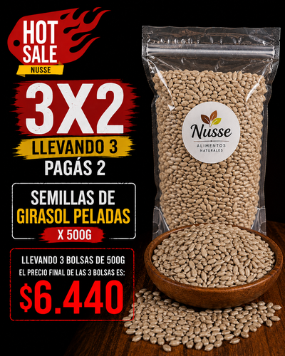 Semillas de Girasol peladas x 500g 3x2 HOT SALE