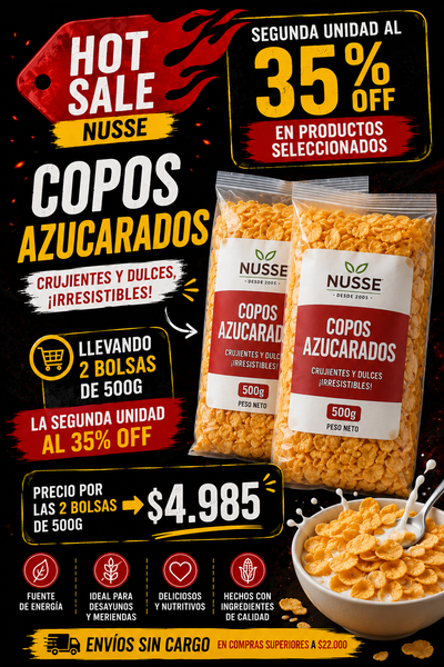 Copos azucarados 2 X 500g HOT SALE