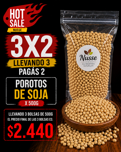Porotos de soja x 500g 3x2 HOT SALE