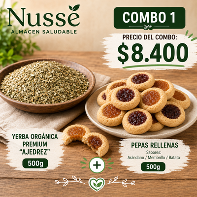 Combo 1: Yerba 500g + Pepas rellenas 500g