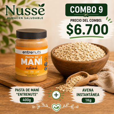 Combo 9: Pasta de maní + Avena instantanea 1Kg