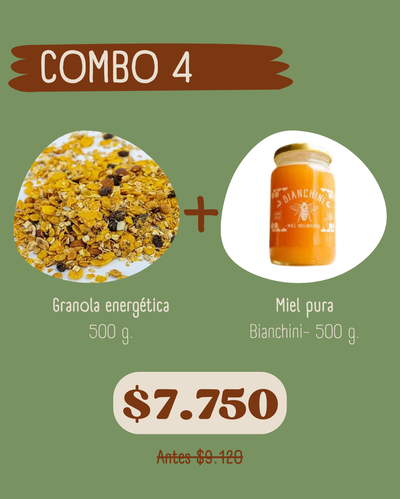 COMBO 4 (1 Miel + 500 g Granola)
