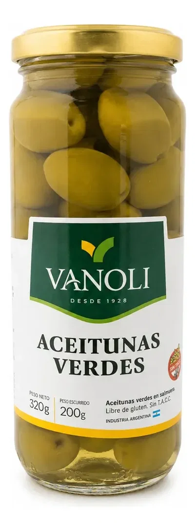 Aceitunas verdes en salmuera x 330g