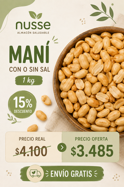 (PROMO) Mani con o sin sal x 1Kg