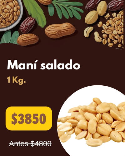 (PROMO) Maní salado 1 Kg.