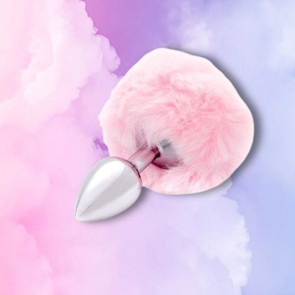 Plug Pompón Metal Small Rosa