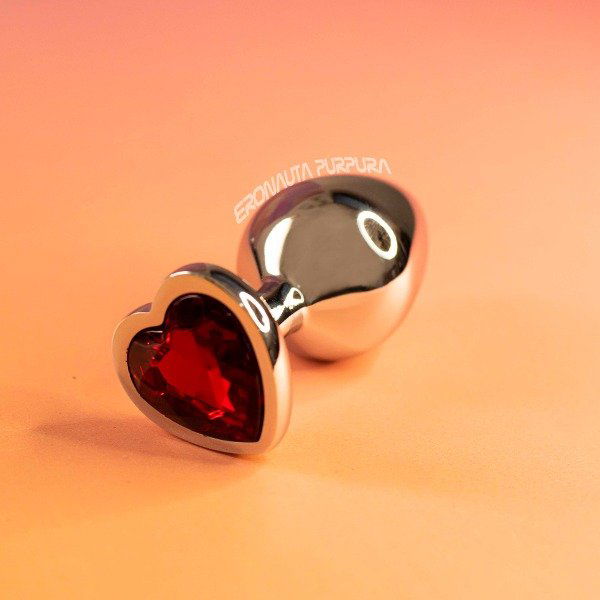 Plug Anal Metálico Corazón Medium