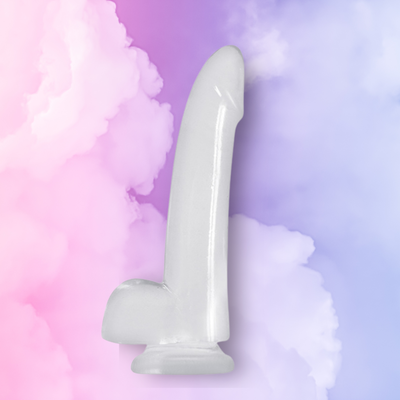 Dildo Crystal Jelly Rancher con sopapa