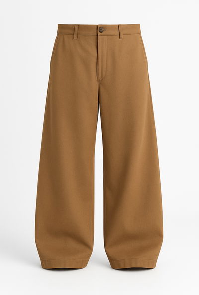 -PANTALON BAGGY CAMEL- 