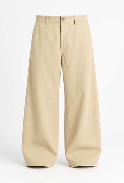 -PANTALON BAGGY BEIGE- 