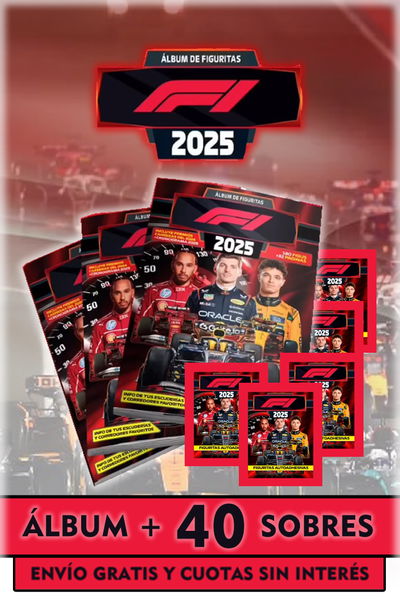 FÓRMULA 1 2025 (COMBO ÁLBUM + 40 SOBRES DE FIGURITAS)