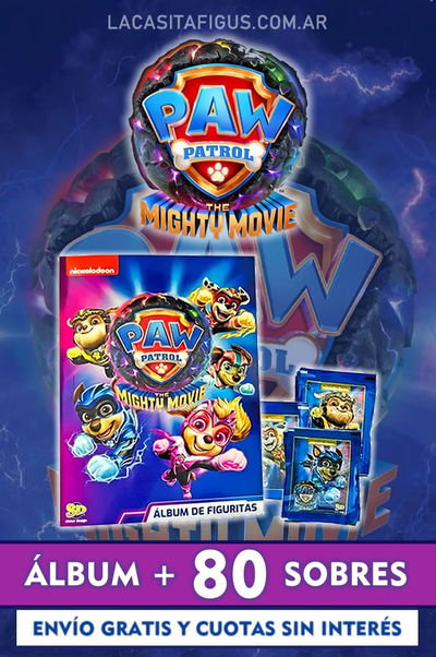 PAW PATROL - THE MIGHTY MOVIE (COMBO ÁLBUM + 80 SOBRES DE FIGURITAS)