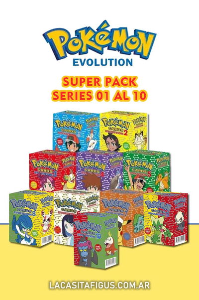 POKÉMON EVOLUTION SERIES 01 AL 10 (MAZO INICIAL)(PACK)