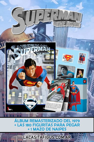 SUPERMAN: THE MOVIE (ÁLBUM COMPLETO A PEGAR + NAIPES)(REPRO)