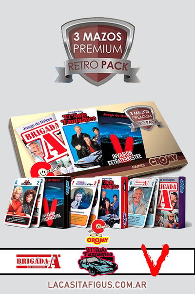 NAIPES REPRO: BRIGADA A + V INVASIÓN + EL AUTO FANTÁSTICO (RETRO PACK)
