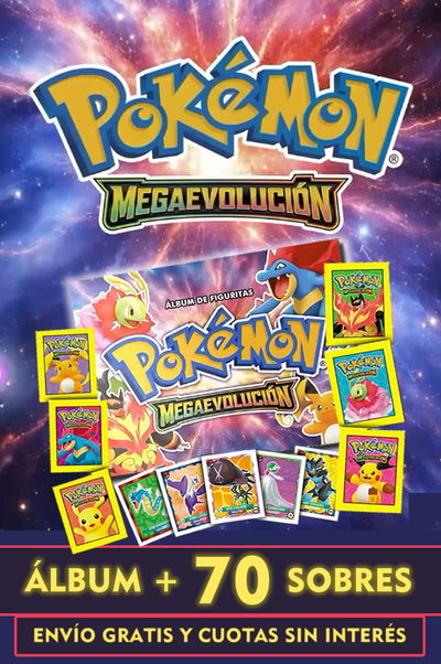 POKÉMON MEGAEVOLUCIÓN (COMBO ÁLBUM + 70 SOBRES DE FIGURITAS)