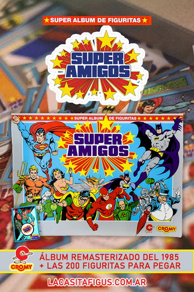 SUPER AMIGOS 1 1985 (ÁLBUM DE FIGUS COMPLETO A PEGAR)(REPRO)