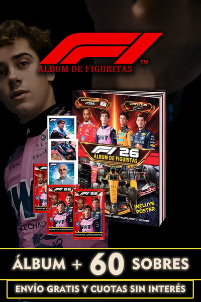 FÓRMULA 1 2026 (COMBO ÁLBUM + 60 SOBRES DE FIGURITAS)