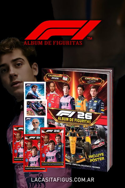 FÓRMULA 1 2026 (PACK DE 20 SOBRES DE FIGURITAS)