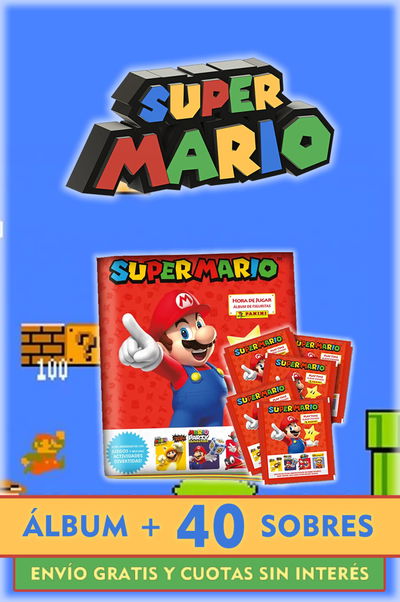 SUPER MARIO (COMBO ÁLBUM + 40 SOBRES DE FIGURITAS)