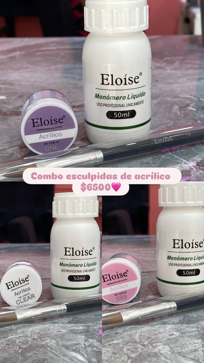 COMBO ESCULPIDAS EN ACRÍLICO 