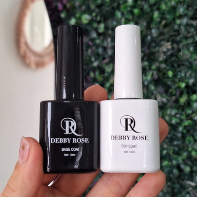 BASE COAT Y TOP COAT DEBBY ROSE 10ML