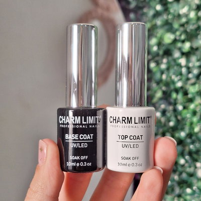 BASE COAT Y TOP COAT CHARM LIMIT APROBADO 10ML