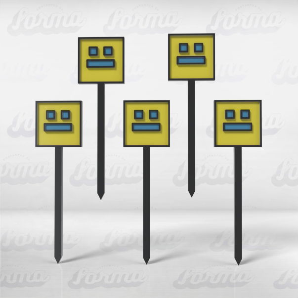 Mini Topper Geometry Dash - Modelo 1 | Forma Cortantes 3D