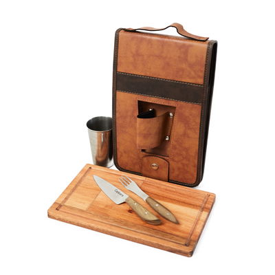 SET ASADOR PREMIUM CON CUCHILLOS ARTESANALES