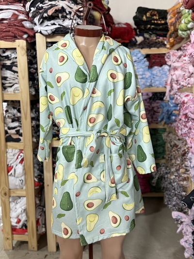 Bata de microtoalla Palta verde 