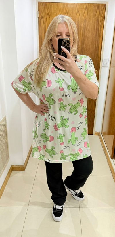 Camisón talle 7 cactus