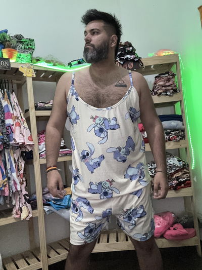 Pijama musculosa talle 64/66 stitch amarillo