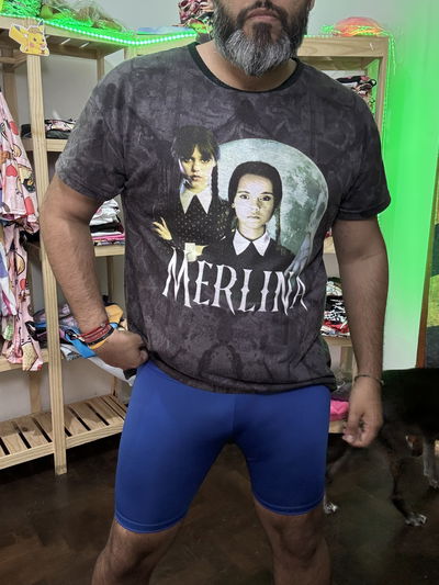 Calza azul lisa abarca hasta el talle 48