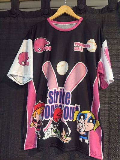 Remeron talle 6 chicas superpoderosas negro y rosa Strike