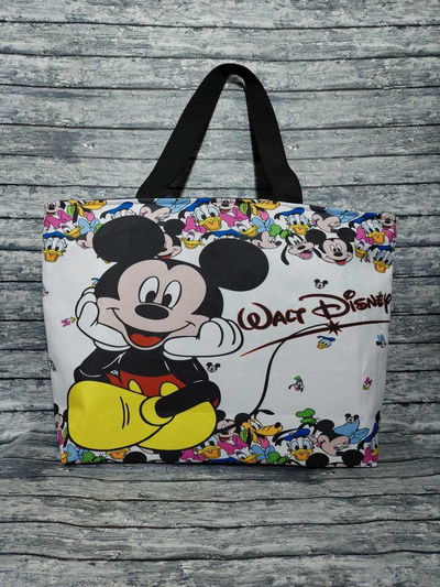 Bolso de microfibra Mickey blanco