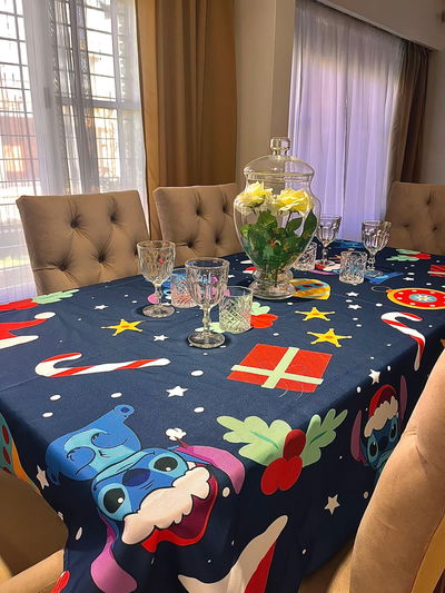 Mantel navideño Stitch