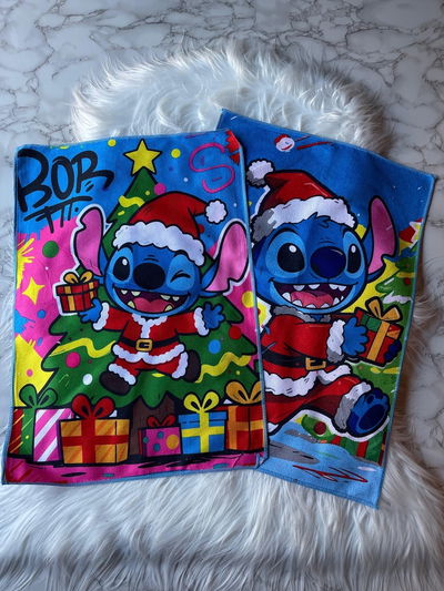 Individual navideño stitch gorrito 