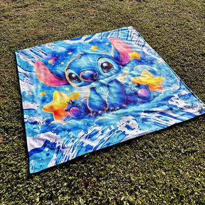 Maxitoallon stitch estrellas amarillas NUEVO