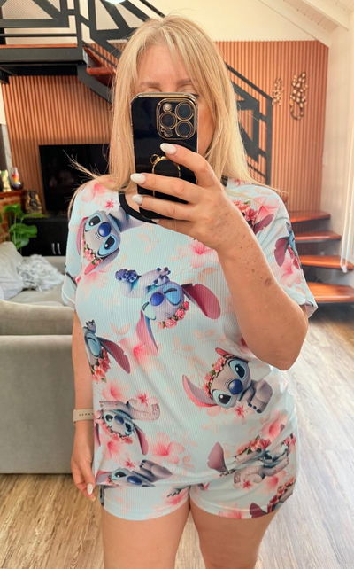 Pijama de verano talle 64/66 stitch durmiendo nuevo