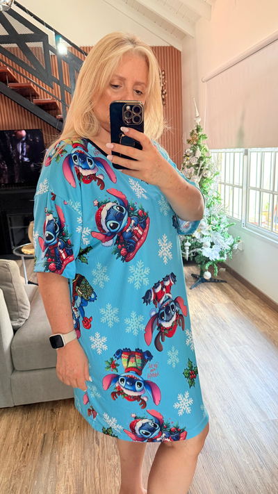 Camison Stitch navideño talle 8 (talle 64/66)