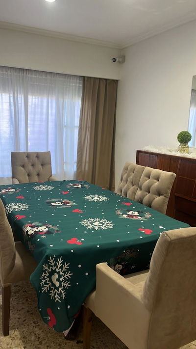 Mantel navideño Mickey navideño verde