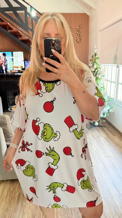 Camison el grinch navideño talle 8 (talle 64/66)