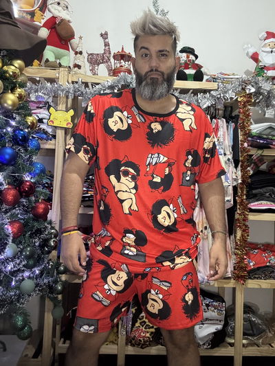 Pijama de verano talle 64/66 Mafalda rojo nuevo