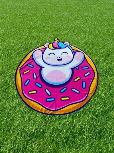 Toallon con formita rosa unicornio